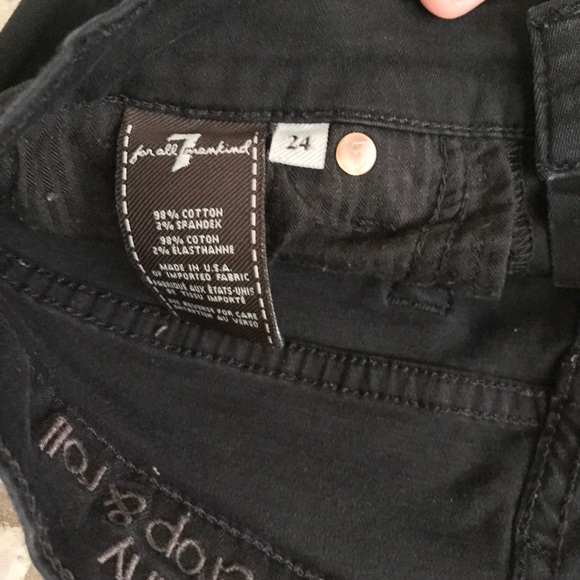NWOT 7FAM BLACK JEANS - Picture 3 of 4